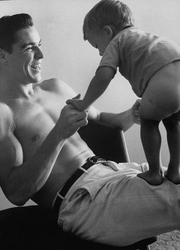 Jacques D'Amboise and son Christopher, 1963
