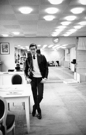 Yves St Laurent in studio, 1960