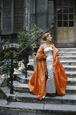 Givenchy dress and cape, Paris, 1955