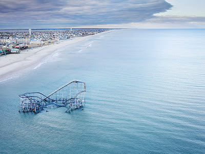 Image #1 for Jet Star Roller Coaster, Iconic symbol of Hurricane Sandy devastation, demolished 