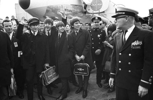 The Beatles arrive, February 7, 1964, New York