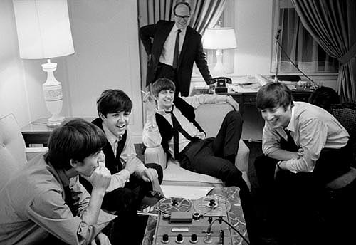The Beatles at the Plaza Hotel, February 7, 1964.