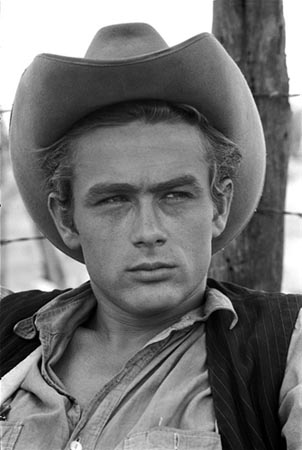James Dean in Cowboy hat during the filming of 