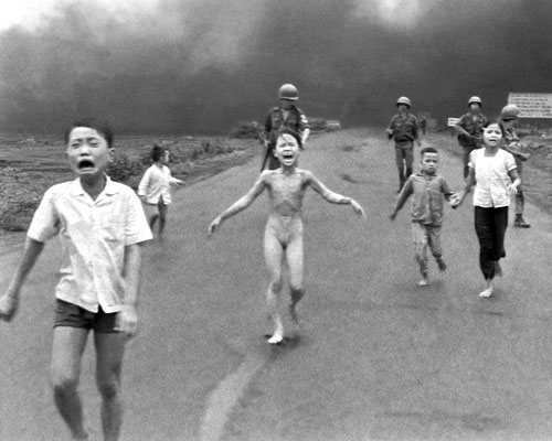 Villagers Fleeing a Napalm Strike, Village of Trang Bang, Vietnam, June 8, 1972<br>© 2004 The Associated Press